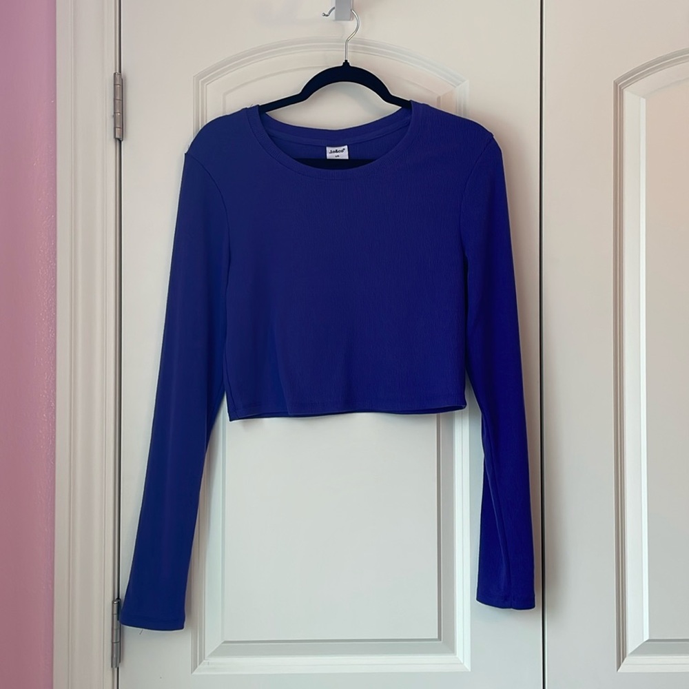 Jo& Co Purple Crop Top Size Large